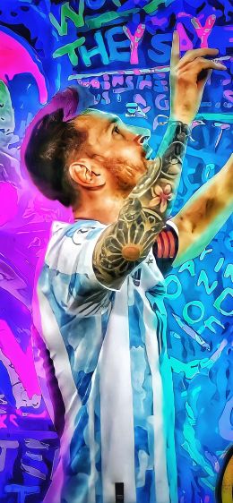 Lionel Messi, football player Wallpaper 828x1792