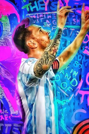 Lionel Messi, football player Wallpaper 640x960