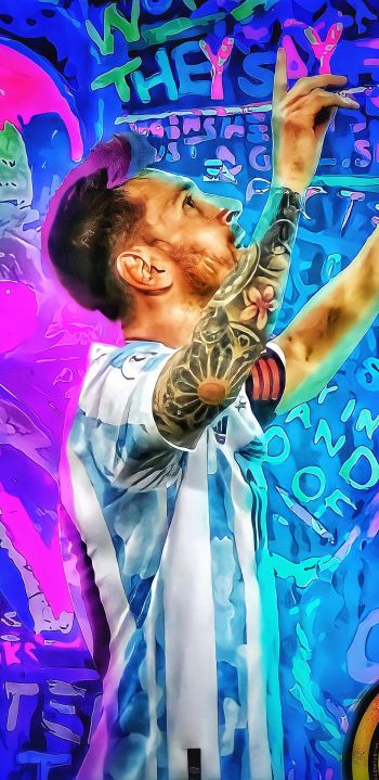 Lionel Messi, football player Wallpaper 1440x2960