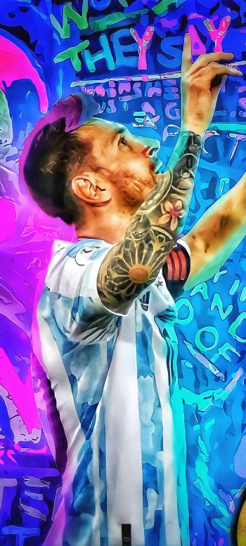 Lionel Messi, football player Wallpaper 1440x3200
