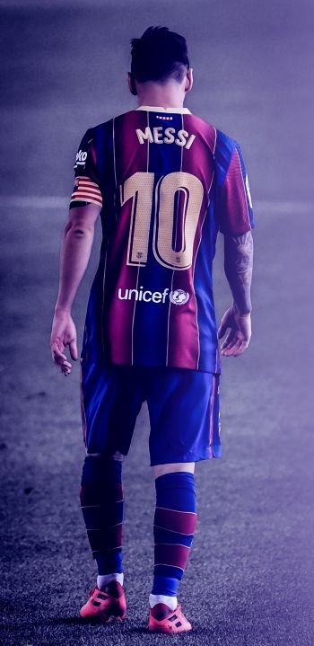 Обои 1080x2220 Лионель Месси, футболист, FC Barcelona