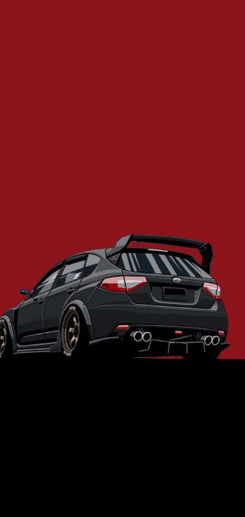Subaru, sports car, red Wallpaper 720x1520