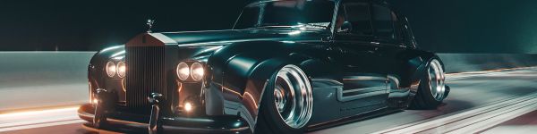 retro car Wallpaper 1590x400