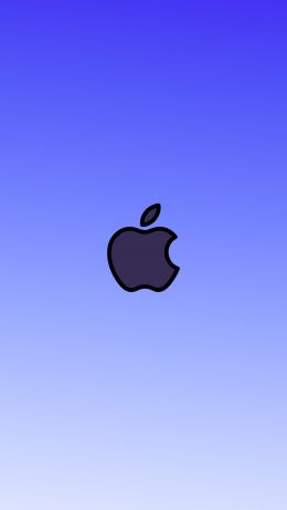 Apple logo, gradient, deep Wallpaper 640x1136