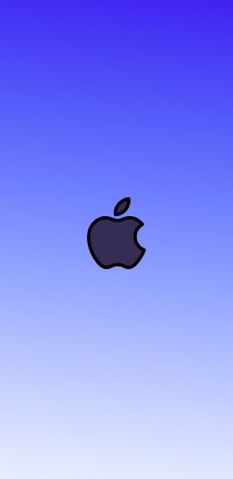 Обои 1080x2220 логотип Apple, градиент, глубой