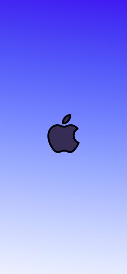 Обои 1125x2436 логотип Apple, градиент, глубой