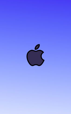 Обои 800x1280 логотип Apple, градиент, глубой