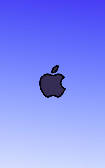 Обои 800x1280 логотип Apple, градиент, глубой