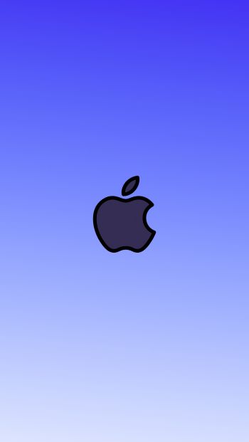 Обои 640x1136 логотип Apple, градиент, глубой