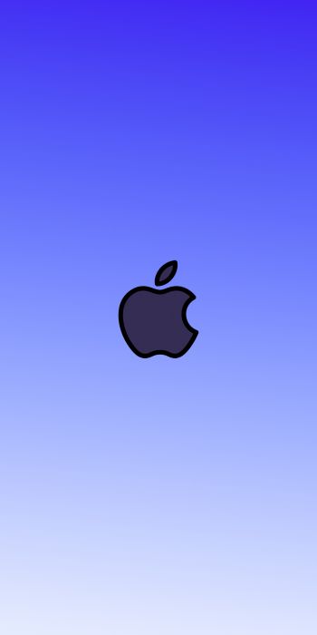 Обои 720x1440 логотип Apple, градиент, глубой