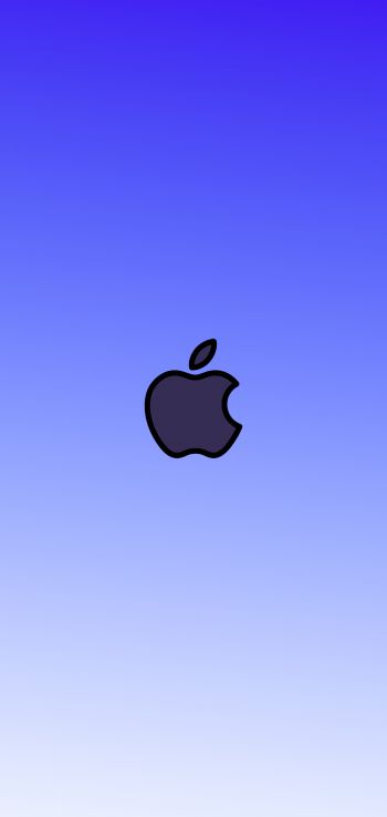 Обои 1080x2280 логотип Apple, градиент, глубой