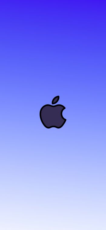 Обои 1125x2436 логотип Apple, градиент, глубой