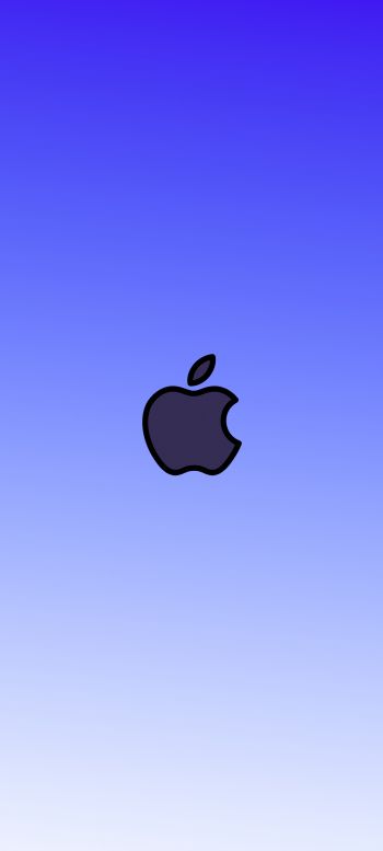 Обои 1080x2400 логотип Apple, градиент, глубой