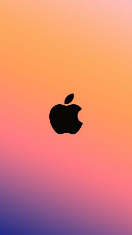 Apple logo, gradient Wallpaper 750x1334