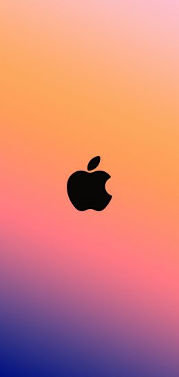 Обои 1080x2280 логотип Apple, градиент