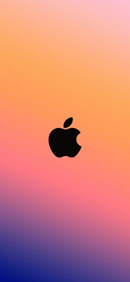 Apple logo, gradient Wallpaper 828x1792