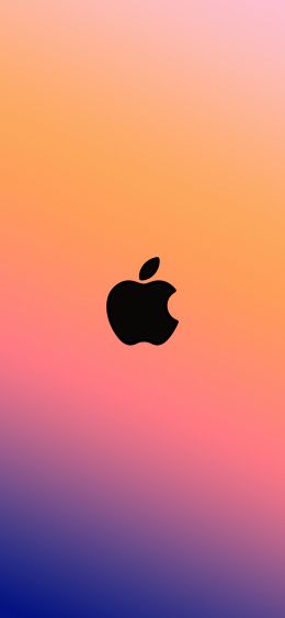 Обои 1080x2340 логотип Apple, градиент
