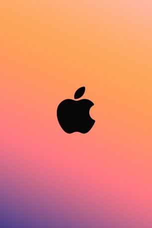 Apple logo, gradient Wallpaper 640x960