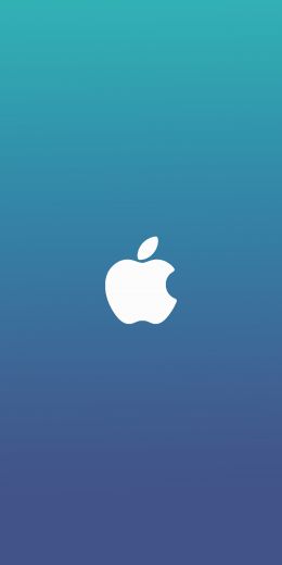 Apple logo, gradient, blue Wallpaper 720x1440