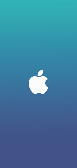 Apple logo, gradient, blue Wallpaper 1080x2340