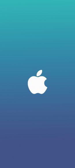 Apple logo, gradient, blue Wallpaper 1080x2400