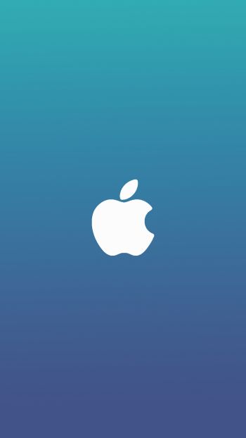 Обои 1080x1920 логотип Apple, градиент, синий