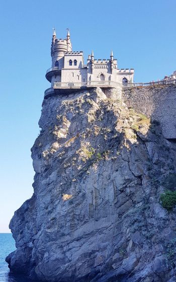 Обои 800x1280 Ласточкино гнездо, замок, Крым