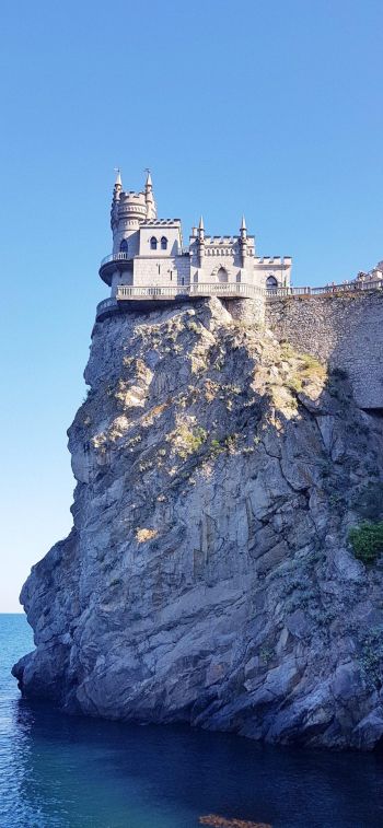 Обои 828x1792 Ласточкино гнездо, замок, Крым