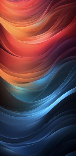 waves, gradient, background, multicolored Wallpaper 1080x2220