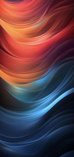 waves, gradient, background, multicolored Wallpaper 720x1520