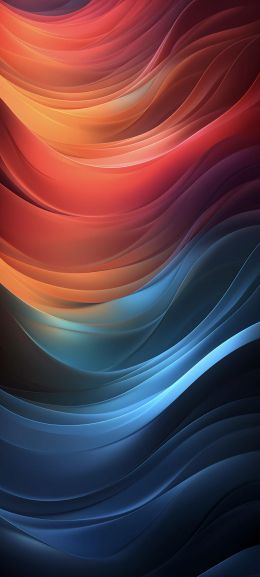 waves, gradient, background, multicolored Wallpaper 1080x2400