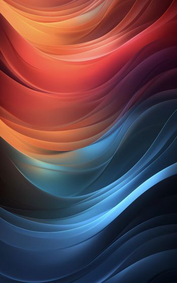 waves, gradient, background, multicolored Wallpaper 1200x1920