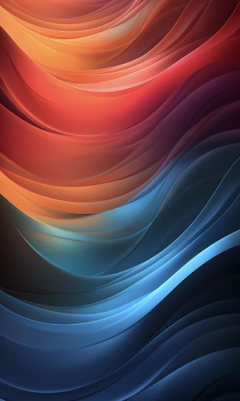 waves, gradient, background, multicolored Wallpaper 1200x2000