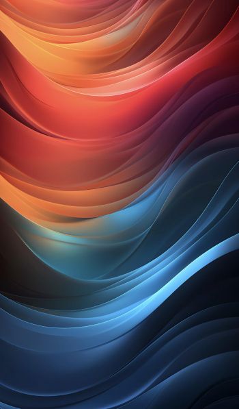 waves, gradient, background, multicolored Wallpaper 600x1024