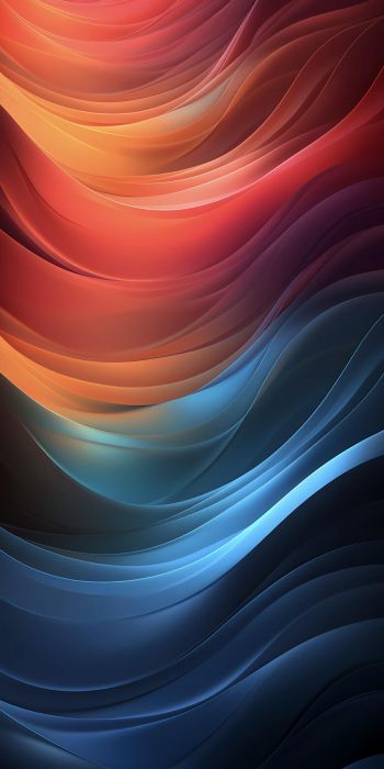 waves, gradient, background, multicolored Wallpaper 720x1440