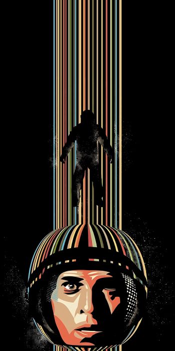 Interstellar, on a black background, Cooper Joseph Wallpaper 720x1440