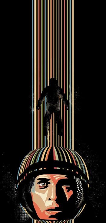 Interstellar, on a black background, Cooper Joseph Wallpaper 720x1520