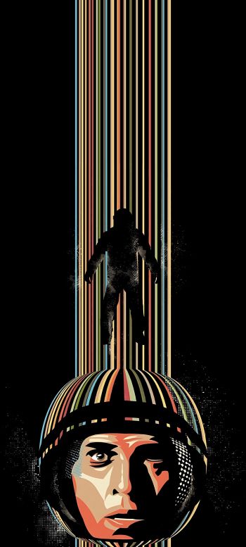 Interstellar, on a black background, Cooper Joseph Wallpaper 720x1600