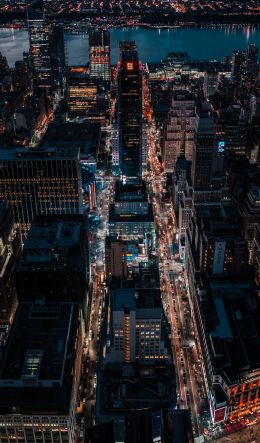 New York, USA, bird's eye view Wallpaper 600x1024