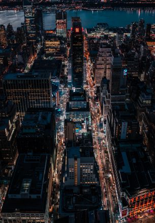 New York, USA, bird's eye view Wallpaper 1640x2360