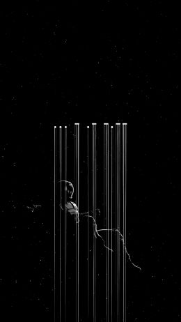 Interstellar, black Wallpaper 750x1334