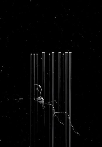 Interstellar, black Wallpaper 1668x2388