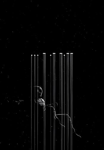 Interstellar, black Wallpaper 1640x2360
