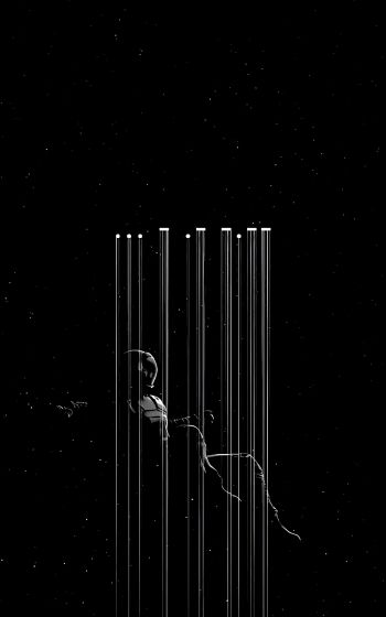 Interstellar, black Wallpaper 800x1280
