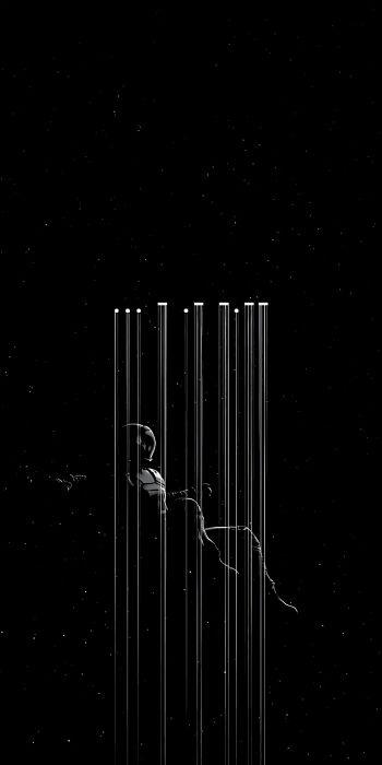 Interstellar, black Wallpaper 720x1440