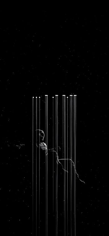 Interstellar, black Wallpaper 828x1792