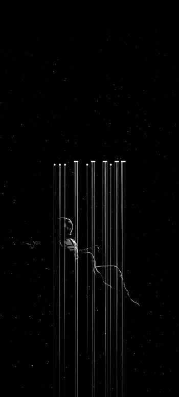 Interstellar, black Wallpaper 1440x3200