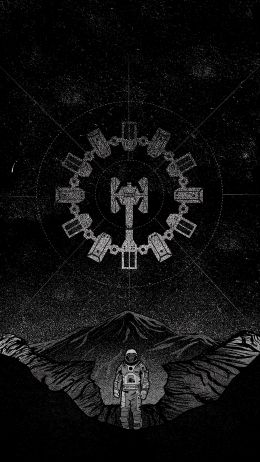 Interstellar, Cooper Joseph, black Wallpaper 750x1334