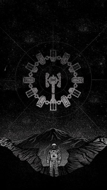 Interstellar, Cooper Joseph, black Wallpaper 640x1136