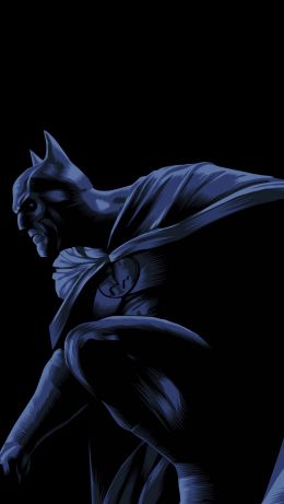 Batman, on a black background, DC Wallpaper 640x1136